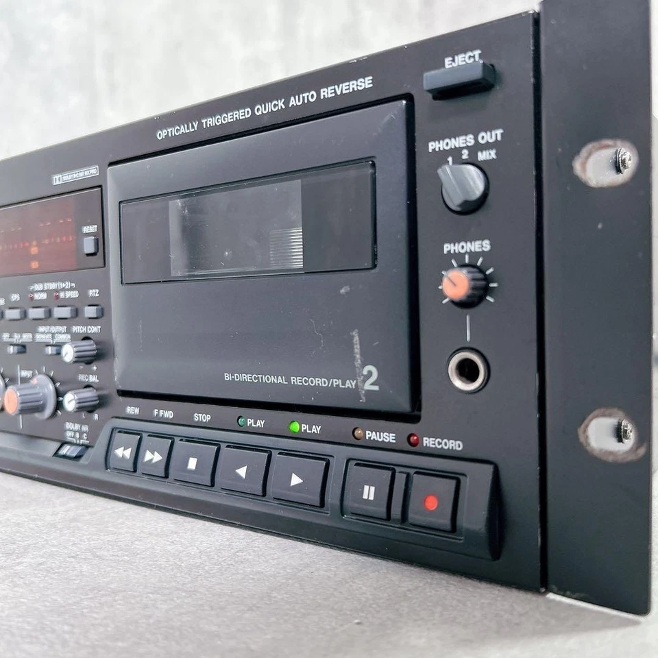 TASCAM 302MKII Profesional Doble Cassette Deck 3U Montaje en Rack Dolby B/C HX Pro Foto 4 de 4