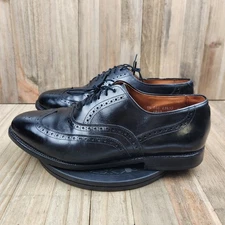 Allen Edmonds Chester Men's Size 9.5 Black Leather Brogue Oxfords Shoes