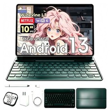 10 Inch Android 13 Tablet GMS Certified 10  Core 16GB 256GB 1920 1200 For Study