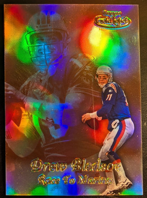 1999 Topps Gold Label Drew Bledsoe Race to Marino Refractor #R3 Patriots