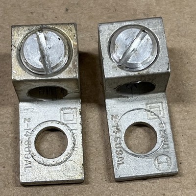(Lot of 2) SQ-D Ilsco D2710 Mechanical Box Lug 2-14AWG CU9AL, 1/4'' Hole Square D