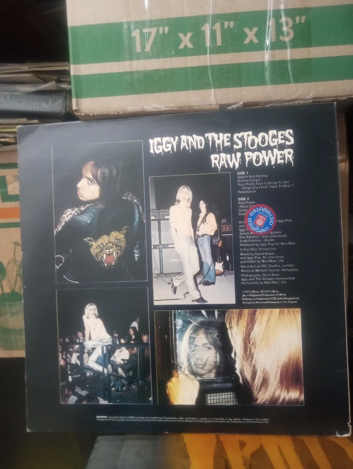 Iggy Pop Raw Power CBS 31464 Vinyl Record UK Import 1977 VG+/VG. - Image 4 of 4