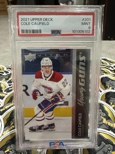 2021-22 Upper Deck Series 1 - Young Guns Cole Caufield #201 (RC) PSA 9