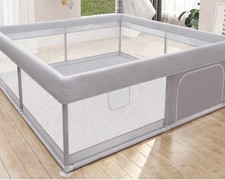 Play Fence   50x50 Inch   PlayPens for Babies and Toddlers   Grey   New In Box