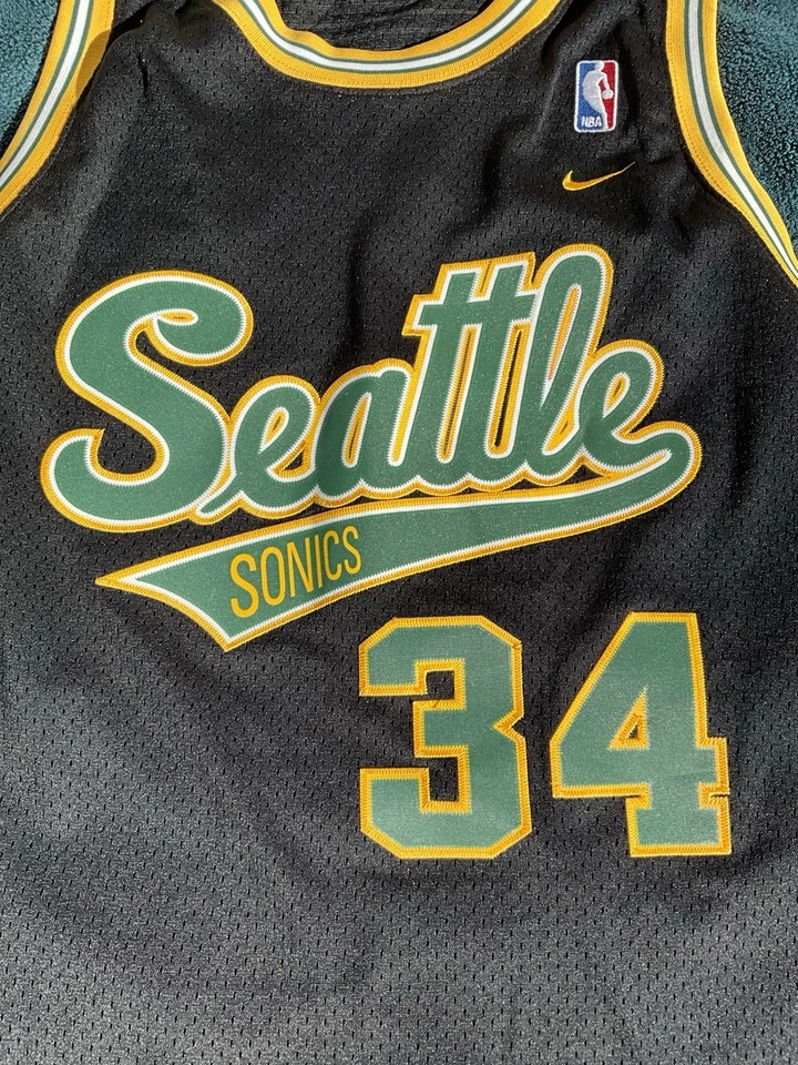 Camiseta deportiva para hombre Nike Seattle Supersonics Ray Allen #34 negra vintage talla XXL Nike Foto 2 de 4