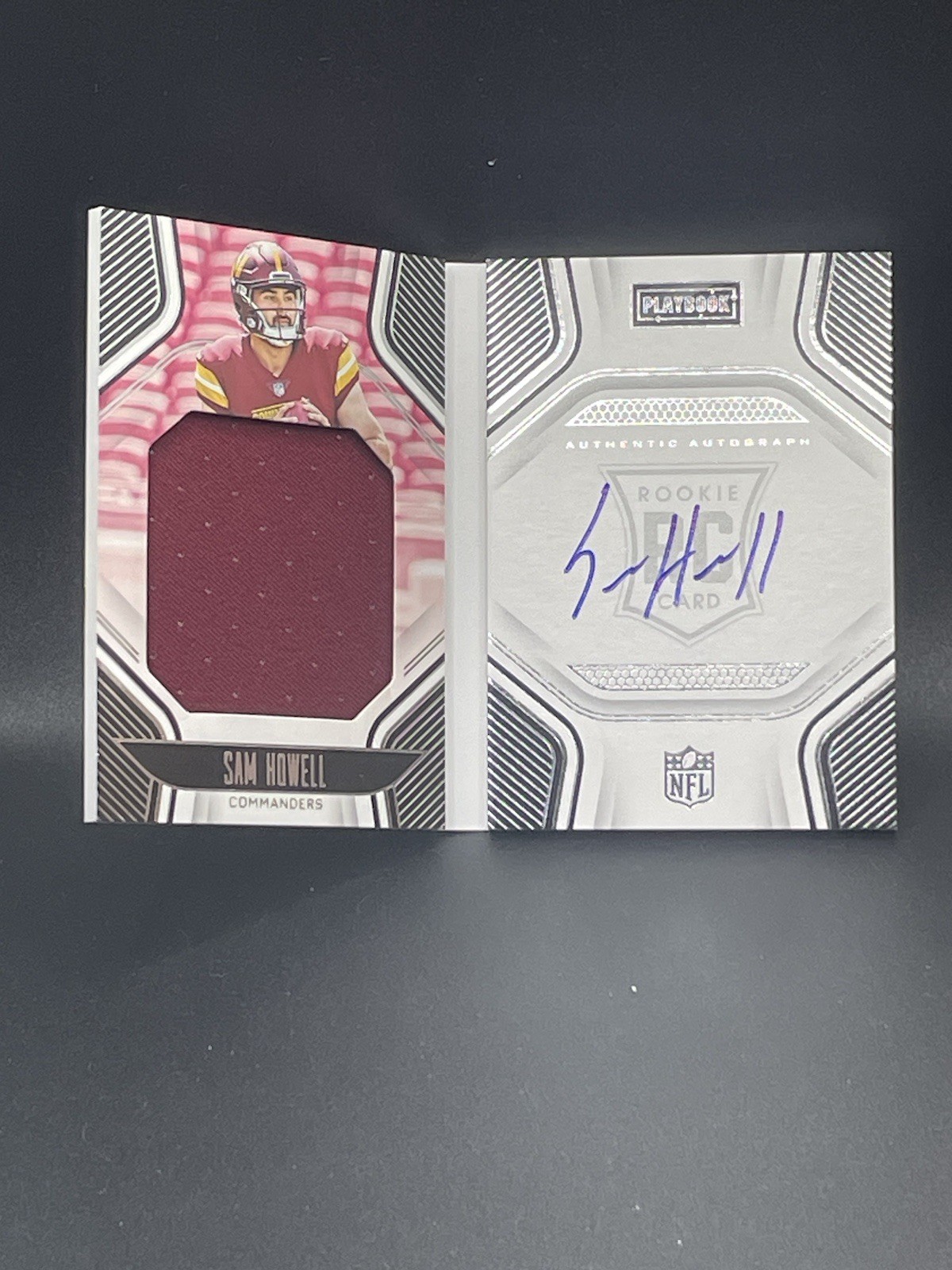 💥Sam Howell (RPA) 2022 Panini Playbook #205 RC Jersey Auto Booklet #d 76/199💥