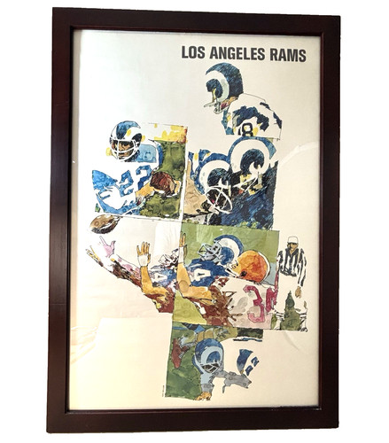 Los Angeles Rams, Framed 1968 Vintage, Hoyle Theme Collector 36"X 24" Poster-EX+