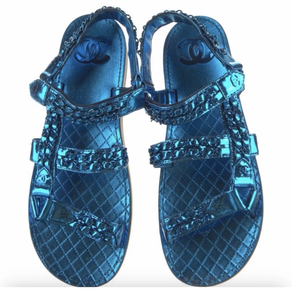CHANEL Blue Sandals for Women for sale | eBay