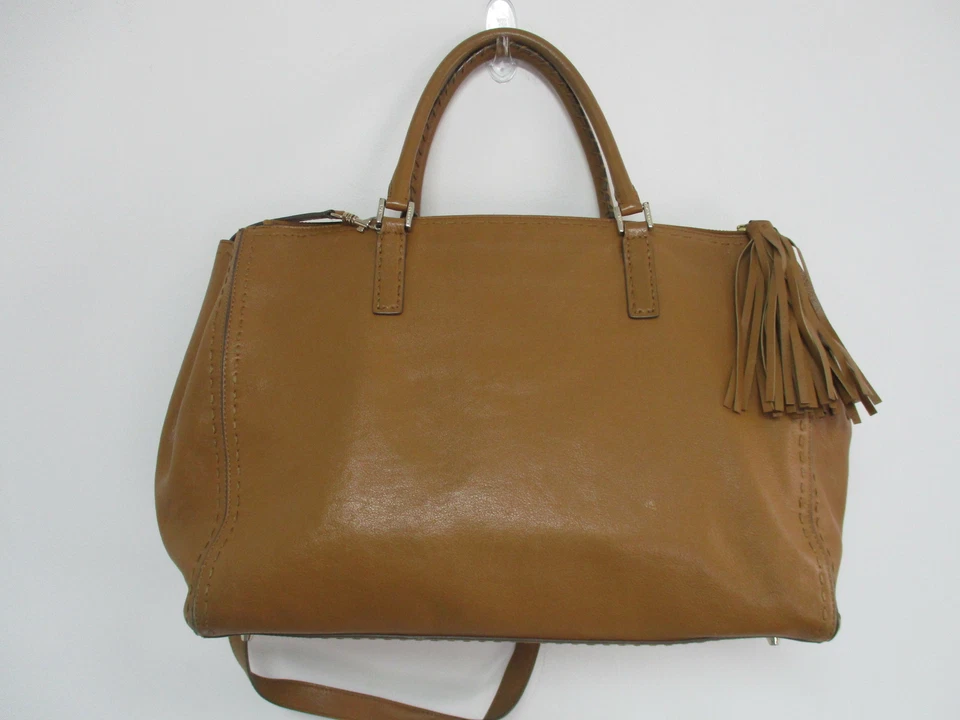 Cartera grande ANYA HINDMARCH cuero granulado camel Foto 2 de 4