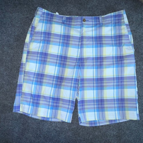 Jack Nicklaus Golf Shorts Men's 36 Multicolor Plaid Polyester Stretch