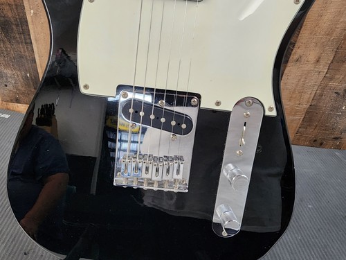 1998 Fender Mexico Telecaster Black Mighty Might Neck Bird's Eye Maple Neck - Picture 6 of 21