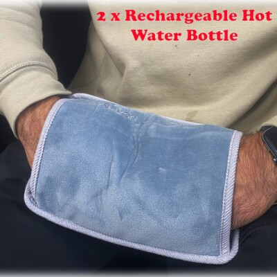 2 x Wiederaufladbare Elektrische Wärmflasche Bett Handwärmer Massage Wärmekissen