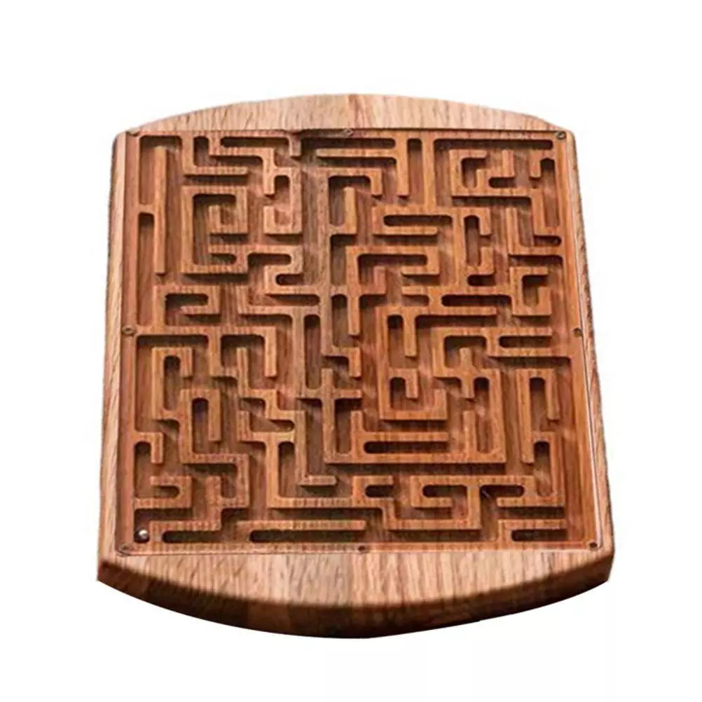 Wooden outlet ball maze