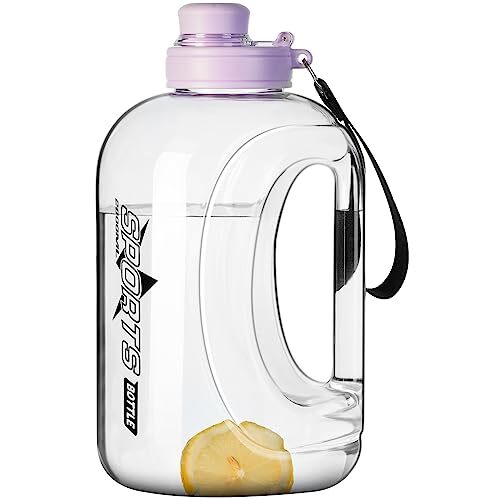 Half Gallon Water Bottle w/ Straw and Handle Large Water Jug for Outdoor  Sports | eBay