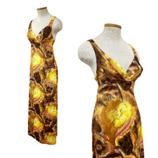 Vtg 60s Designer Rare Catalina Swimwear Lounge Resort Tropical Swim Dress Maxi