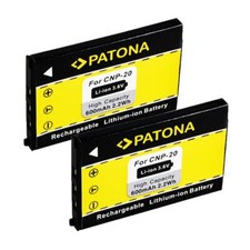 2x Batteria Patona 600mAh per Casio Exilim EX-Z5,EX-Z6,EX-Z60,EX-Z65,EX-Z7