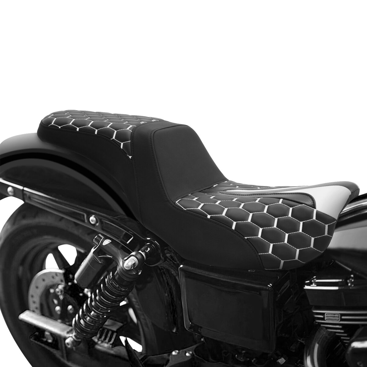 C.C. RIDER Step-Up Seat Fit For Harley Dyna Low Rider Street C.C. RIDER Step-Up Seat Fit For Harley Dyna Low Rider Street
