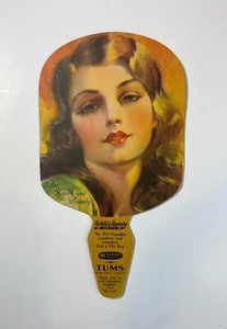 Vintage Tums and Nature's Remedy Advertising Fan. South Boston, VA