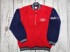 Vintage Disney Mickey Mouse Pullover Sweatshirt Mens Red/Blue Large 1970s Zip Up