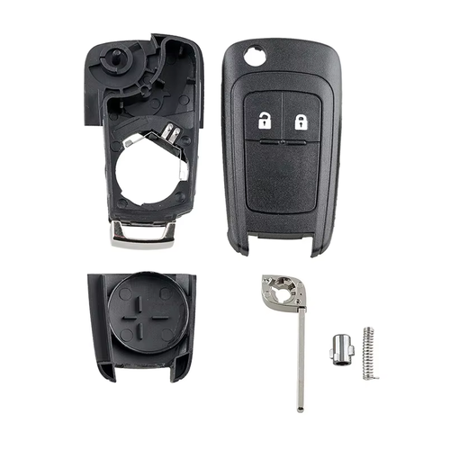 Car Flip Key Fob Case Shell Replacement for Vauxhall Opel Mokka Meriva Karl Viva - Picture 9 of 12