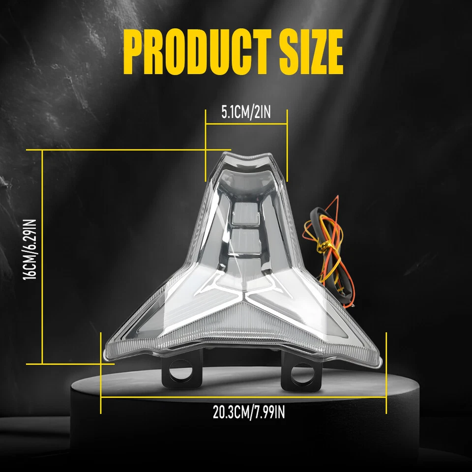 Luz trasera LED integrada señal de giro para KAWASAKI Ninja ZX-10R ZX-6R 2019-2023 Foto 2 de 4