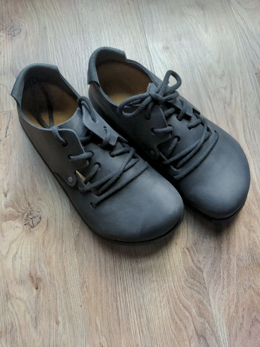 Birkenstock Montana Leather Oxford Lace Up Shoes EU 38 Womens 7-7.5 Black