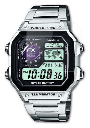 atFoliX Verre film protecteur pour Casio AE-1200WHD-1AVEF 9H Hybride-Verre - Photo 3 sur 5