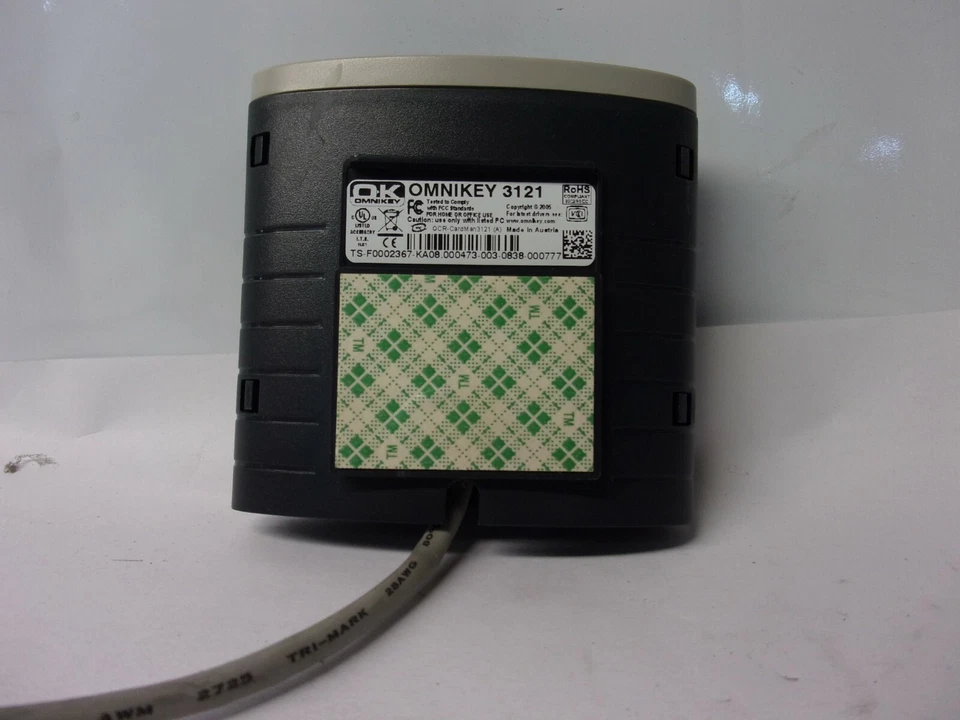 LOTE DE 5 HID OMNIKEY 3121 USB Lector de Tarjetas Inteligentes Parte # R31210095-1 Foto 3 de 4