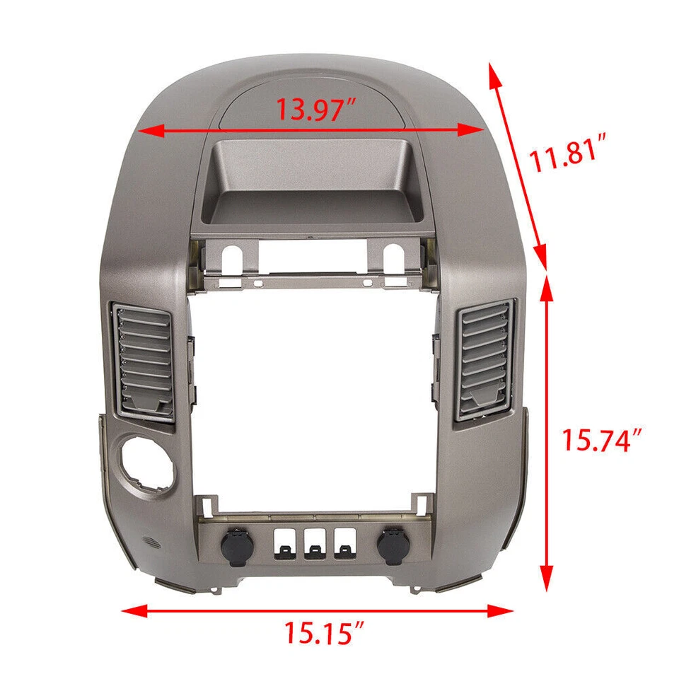 Cuadro de instrumentos apto para 04-06 Nissan Titan Armada panel de instrumentos tablero radio bisel Foto 3 de 4