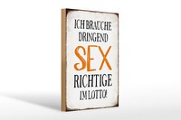 Holzschild Spruch 20X30 Cm Ich Brauche Dringend Sex Holz Deko Schild Wooden Sign
