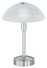 TRIO Leuchten Donna LED-Tischlampe Tischleuchte LED-Metall Glas   weiß H 30 cm