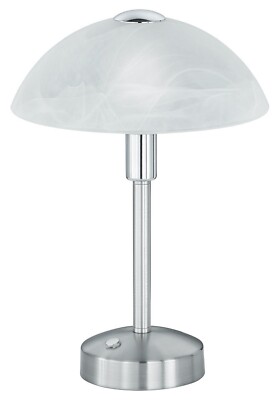 TRIO Leuchten Donna LED-Tischlampe Tischleuchte LED-Metall Glas   weiß H 30 cm