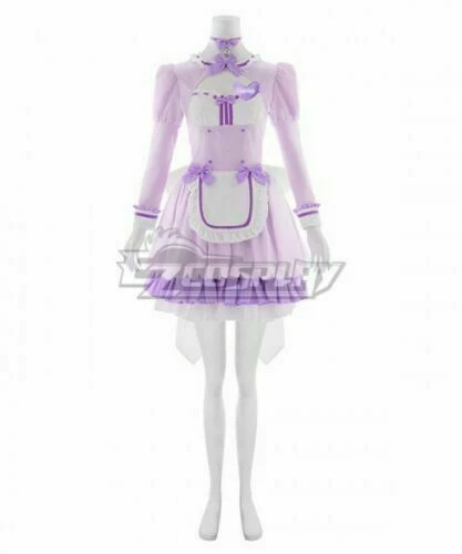 Nekopara 4 Coco Criada Lolita Vestido Púrpura Niñas Mujeres Vestido Juegos con disfraces Disfraz Foto 3 de 4