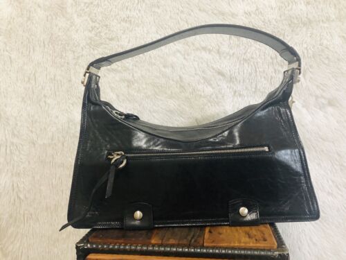 CAMENAE Leather women's black Shoulders Purse Bag Made in Italy | eBay