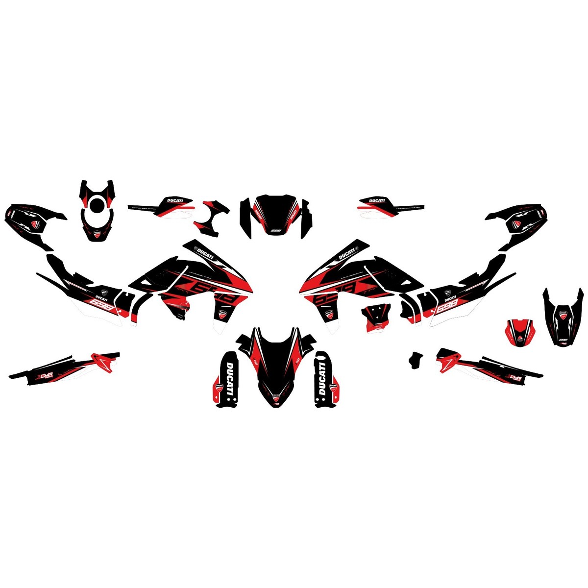 kit Sticker autocollant moto Ducati performance - Déco Sticker Store
