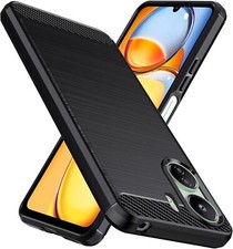 For Xiaomi Redmi 13C / Poco C65 Case, Carbon Gel Phone Cover Slim Shockproof