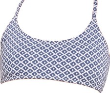 VINEYARD VINES CAPE GEO BIKINI TOP SWIM SZ: S WHITE CAP NAVY BEACH POOL SUN TAN
