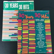 Organ Editions '30 Years 30 Hits' Books 1 and 2 with Words and Chord Names