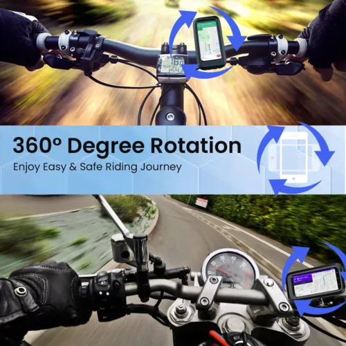 Waterproof Motorcycle Bike Handlebar Phone Mount Holder Case for iPhone Samsung - Picture 6 of 19