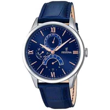 Festina F16823/3 Men's Retro Blue Dial Watch