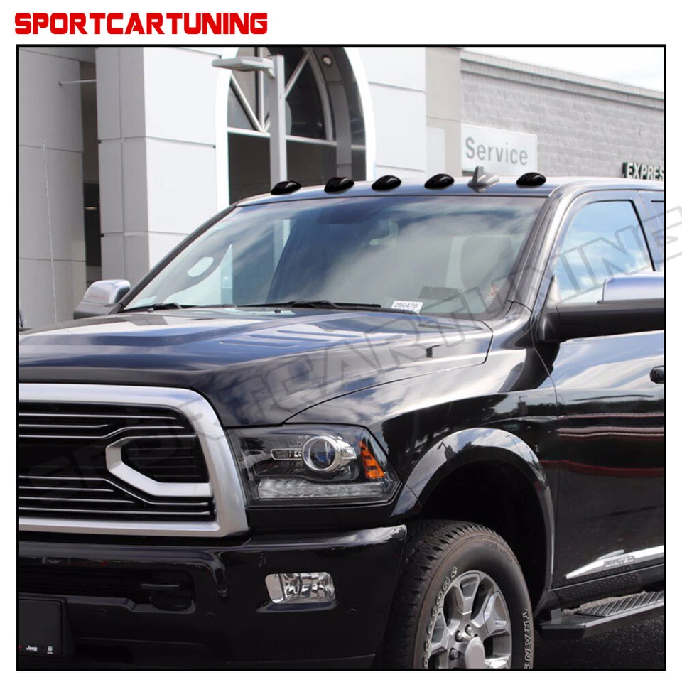 5xSmoked Rooftop Cab Running Marker Light LED 3000K for Dodge RAM 1500 2500 3500 - Image 4 of 4