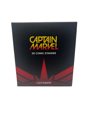 Captain Marvel 3D Comic Standee by Loot Crate Original Avengers Toys