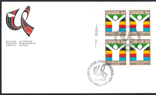 🍁Canada  #982 ULpb   "WORLD UNIVERSITY GAMES"   Brand New 1983 First Day Cover