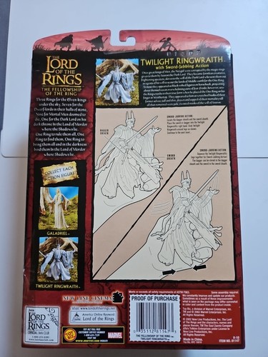 2002 ToyBiz LOTR The Fellowship of the Ring Twilight Ringwraith Figur SEALED - Bild 5 von 8