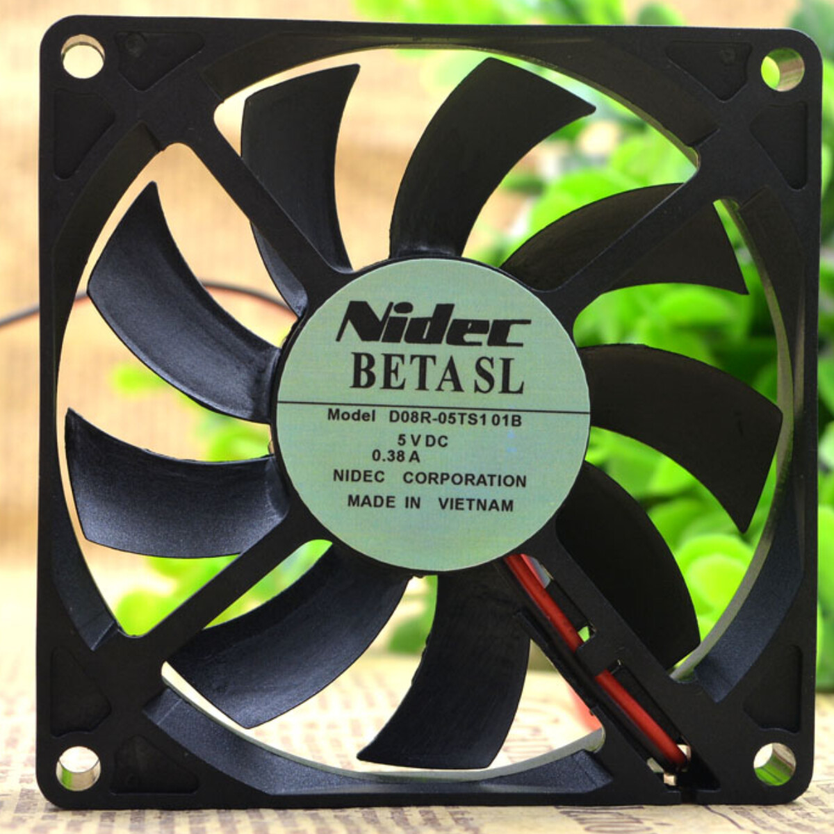 Nidec D08R-05TS1 01B 8015 5V 0.38A 8CM Chassis Cooling Industrial Fan