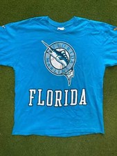 1997 Florida Marlins - Print All Over - Double Sided - Vintage MLB T-Shirt XL