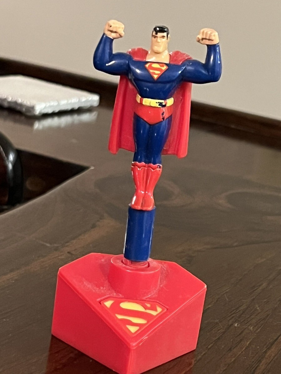 ❰ヴィンテージ❱スーパーマン (1997製？？)フィギュア Very Rare Superman 1997 Toy DC Comics & Stand That Springs