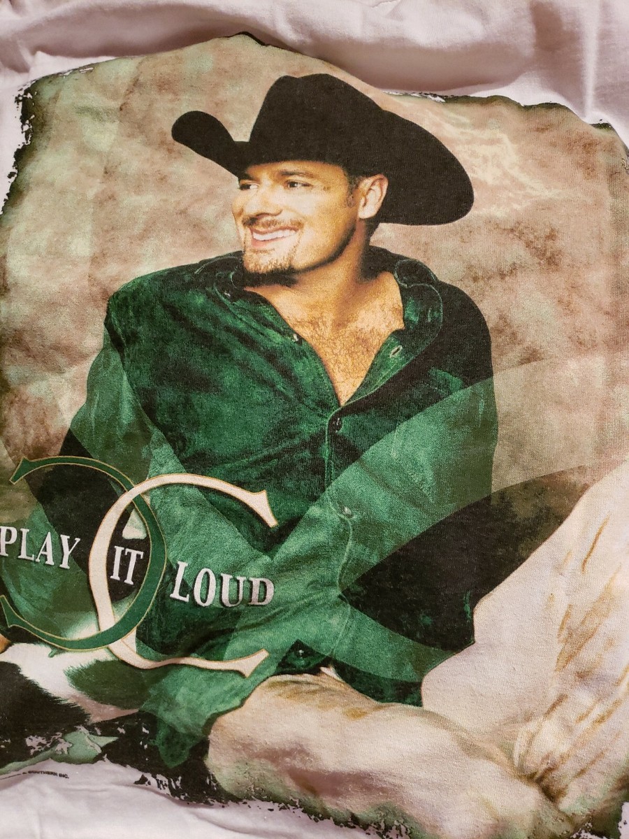 CHRIS CAGLE Play It Loud Men's T-shirt Size S White short sleeve