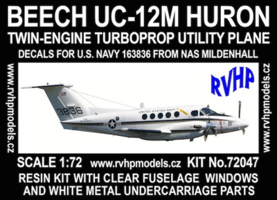 RVHP Models 1/72 Beech UC-12M Huron Centennial (US Navy) Model Kit