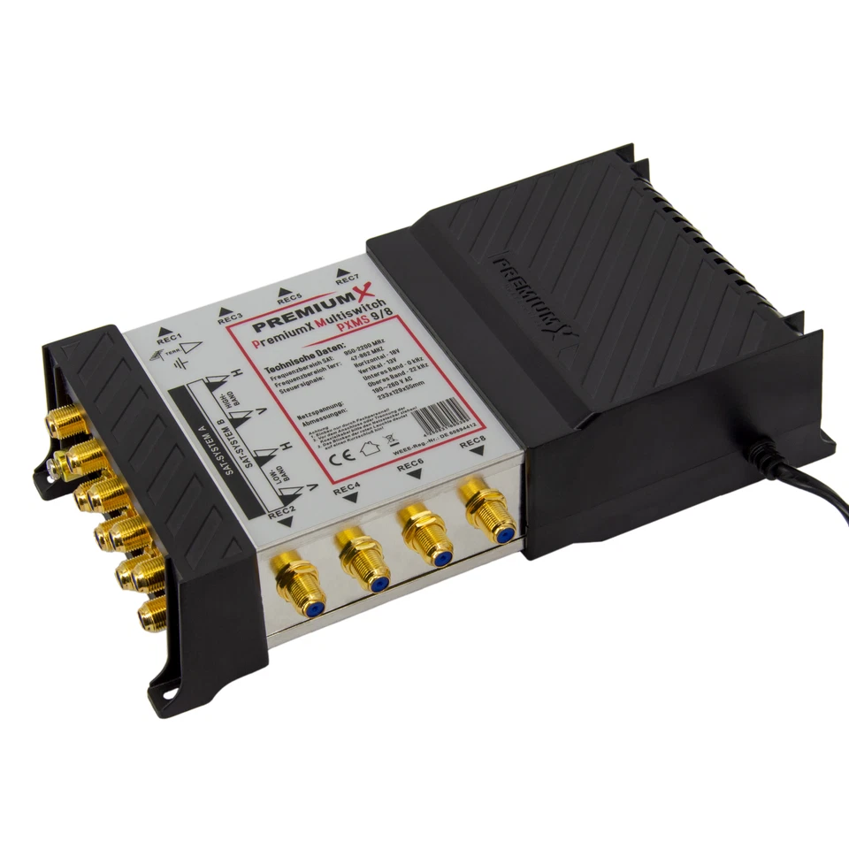 PremiumX 9/8 Multischalter Multiswitch SAT Matrix Verteiler Switch 8 Teilnehmer - Bild 3 von 4